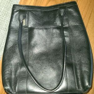 Cole Haan black leather tote bag